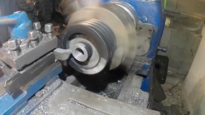 Расточка шкива на станке прошлой высокоразвитой цивилизации