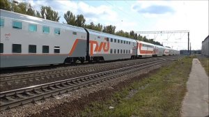 ЭП20-026 с двухэтажным поездом Адлер-Москва