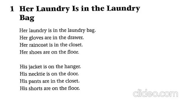GrammarChants 7.1 Her laundry in her laundry bag смотреть онлайн
