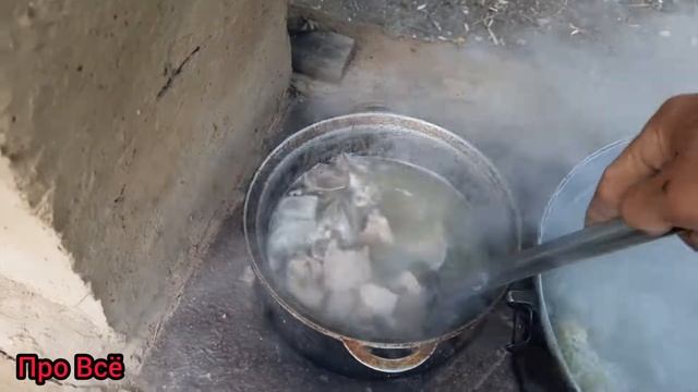 Так готовили только я и моя бабушка. Уличная печь в саду. Село Пацана