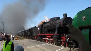 Парад паровозов в Польше. Parade of steam locomotives in Poland.