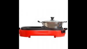 Good Quality 2 in 1 BBQ Korean Electronic Pan Grill Teppanyaki & Hot Pot Steamboat