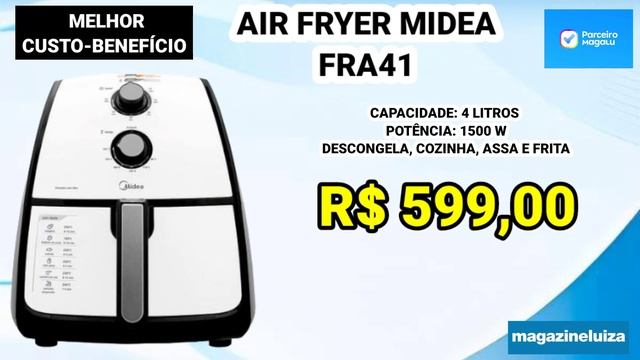 MELHOR AIR FRYER EM 2023 NA MAGAZINE LUIZA - TOP 10 MELHORES FRITADEIRAS ELÉTRICAS NA MAGALU