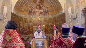 Пасхальное богослужение в храме святых Веры, Надежды, Любови и Софии в ст. Багаевской