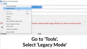 Router Does Not Support Secure Connection Please Enable Legacy Mode if You Want to Connect Anyway