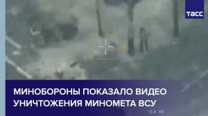 Минобороны показало видео уничтожения миномета ВСУ