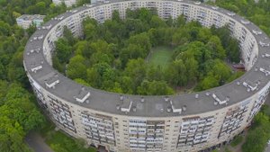 ДОМ-БУБЛИК В МОСКВЕ. Особенности круглого дома. Обзор с Дрона