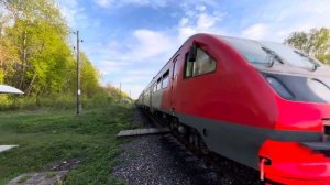 Дизель-поезд РА2-092 сообщением Ряжск-1 - Узловая-1 - Ожерелье, прибывает на о.п. 156 км.