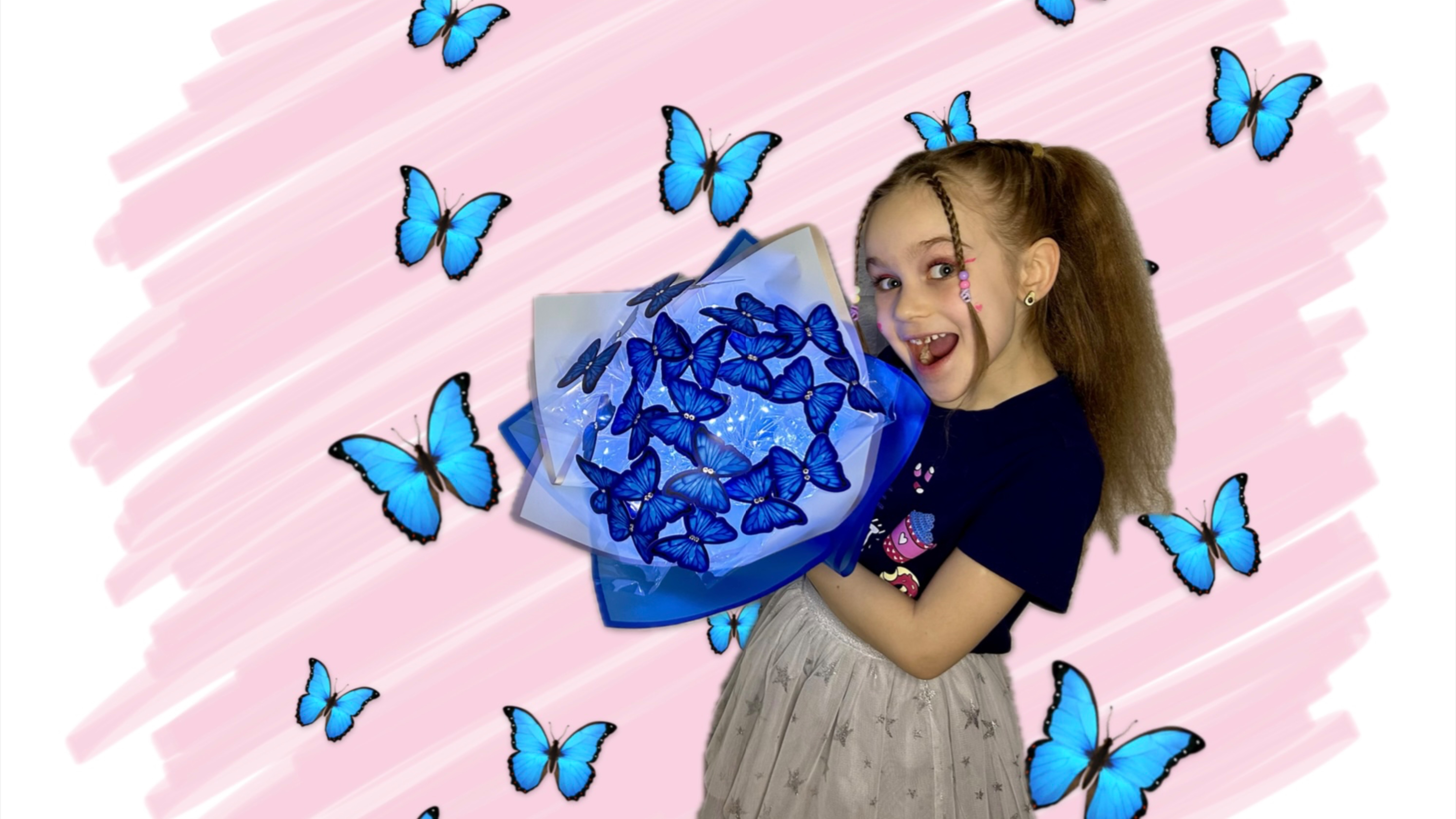 СВЕТЯЩИЙСЯ БУКЕТ ИЗ БАБОЧЕК своими руками! 🦋 смотреть онлайн