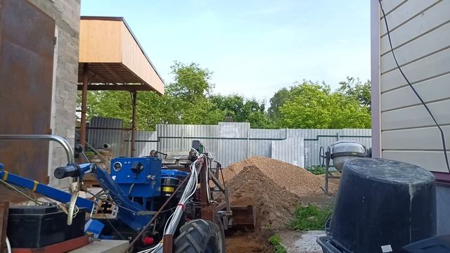 тяжёлый дизельный мотоблок погрузчик
