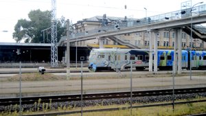 Красивая электричка в Вильнюсе