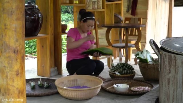 How to make delicious Banh Chung at home to sell at the market - Best Vietnamese. Trieu Mai Huong