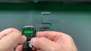 Casio A1100B-1 Black and Green Vintage Revival