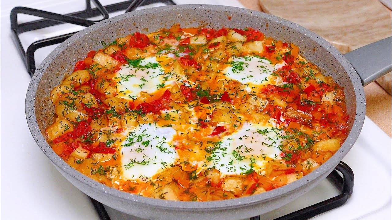 Картофель с овощами и яйцами: быстрый и вкусный рецепт - Рецепты из картофеля смотреть онлайн
