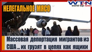 МАССОВАЯ ДЕПОРТАЦИЯ МИГРАНТОВ ИЗ США ПО УКАЗУ ТРАМПА. Людей вывозят как ящики в военных самолетах.