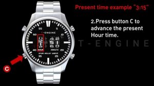 T-ENGINE three drum roller movement watch - Instruction manual video