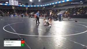 122 Lbs Consolation - Faith Vander Laan, Indiana Girls Wrestling IGNITES Vs Charlene Hamilton, Sot