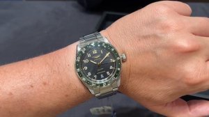 LONGINES Spirit Zulu Time anthracite dial green bezel