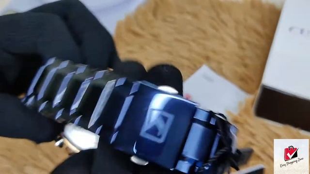 CURRREN 8384 Blue Chain Watch || Easy Shopping Zone || Watch Unboxing in Bangladesh ||