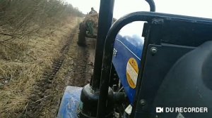 Вивозим мусор на смітник в два трактора,JINMA264E і DONFENG-244