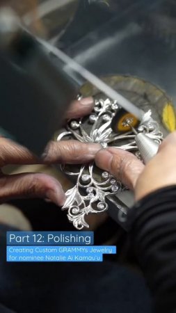 Part 12: Polishing | Creating Custom #GRAMMYs #Jewelry for nominee Natalie Ai Kamau‘u #shorts