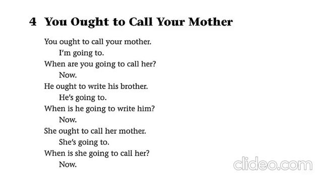 GrammarChants 9.4 You ought to call your mother смотреть онлайн
