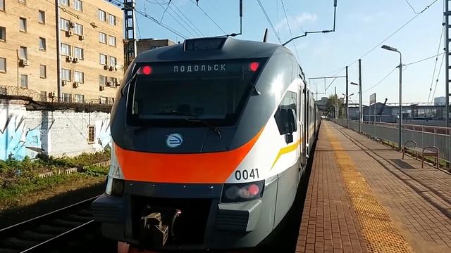 ЭП2Д-0041 и ЭП2Д-0027 ЦППК Перекраска Наше Подмосковье На станции Красный Балтиец смотреть онлайн
