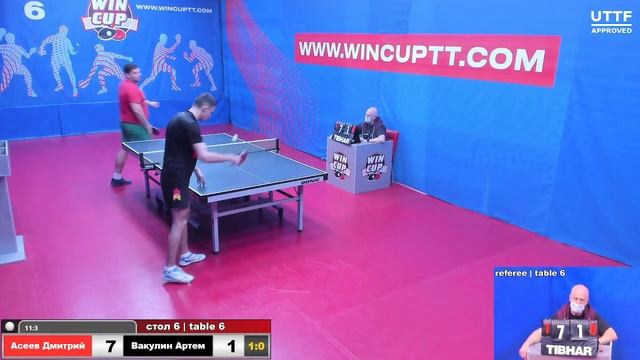 Асеев Дмитрий 3-0  Вакулин Артем  Восток 7 WINCUP 17.10.2021 Прямой эфир. Зал 6