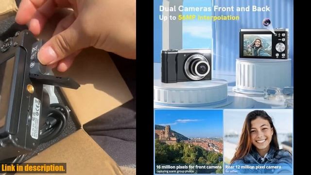 Buy 5K Digital Camera 2024 Newest 56MP Cameras for Photography Autofocus,10X Optical Zoom Vlogging смотреть онлайн