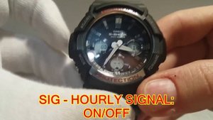 Setting Casio G-Shock GAW-100 Hourly signal manual 5444