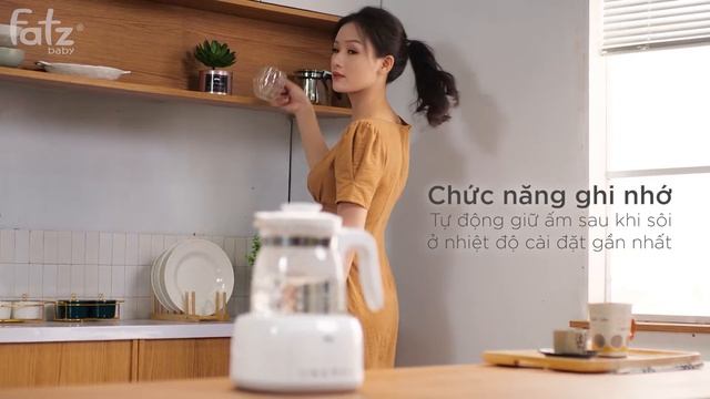 Máy đun và hâm nước pha sữa điện tử - QUICK 12 | Giữ ấm và Pha sữa cho bé | FATZBABY