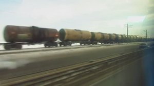 Железная дорога у Нижнекамской ГЭС