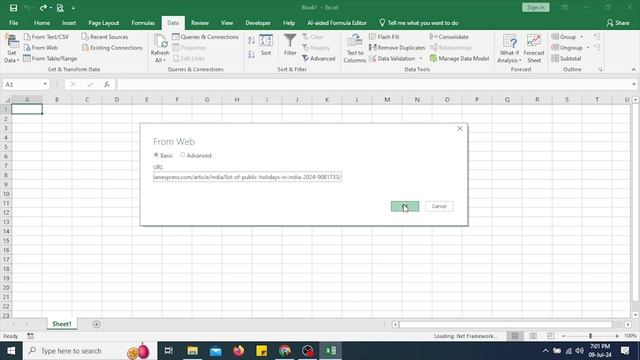 How to Import Table data from a Web page in Excel | CZ Tutorial