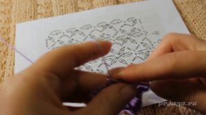 Цветочки - безотрывное вязание мотивов крючком