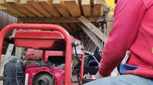 первый запуск после зимы генератора Вепрь 6кВт