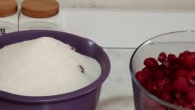 Варенье из малины.  Замороженная малина