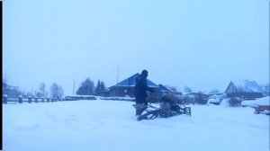 Самодельный снегоход.
