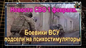 Новости  СВО 1 февраля. Боевики ВСУ подсели на психостимуляторы