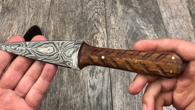 ASH AD819 Damascus Steel Custom Handmade Hunting Bushcraft Dagger knife 9 Inches