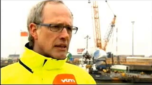 VTM Grootste windturbine in de wereld geplaatst in de Noordzee, type Alstom
