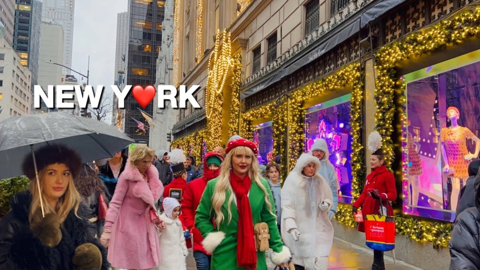 NYC Walk🎄☃️ First Snow in New York City💂♂️Magical Christmas Season on 5th Ave | Dec 2024 смотреть онлайн