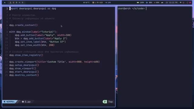 Красивый графический интерфейс на Python ｜ Все Фишки DearPyGui смотреть онлайн