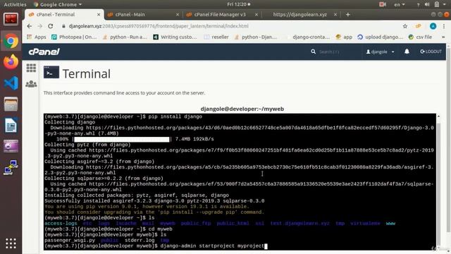 New Django App On Cpanel ｜ Python and Django смотреть онлайн