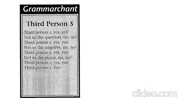 GrammarChants 4.0 Third person S смотреть онлайн