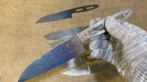 Клинки дамасские дамаск и ламинат с никелем