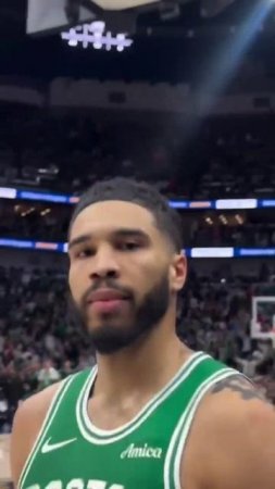 A courtside view of Tatum’s game-winning shot vs Pelicans! (via Jayson Tatum)