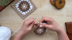 Уютное чтение. Вяжем чехол для книги из бабушкиных квадратов (часть 1)