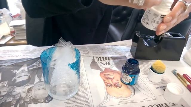 Glass Painting -  DIY Summer Themed Glass using Pebeo Porcelaine Paints - Crafty Crusaders