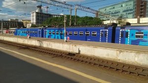 Прибытие ЭД4М-0399 "РЭКС" по маршруту экспресса Ожерелье - Москва на Павелецкий вокзал.
