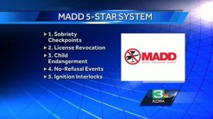 MADD: CA could improve on DUI prevention